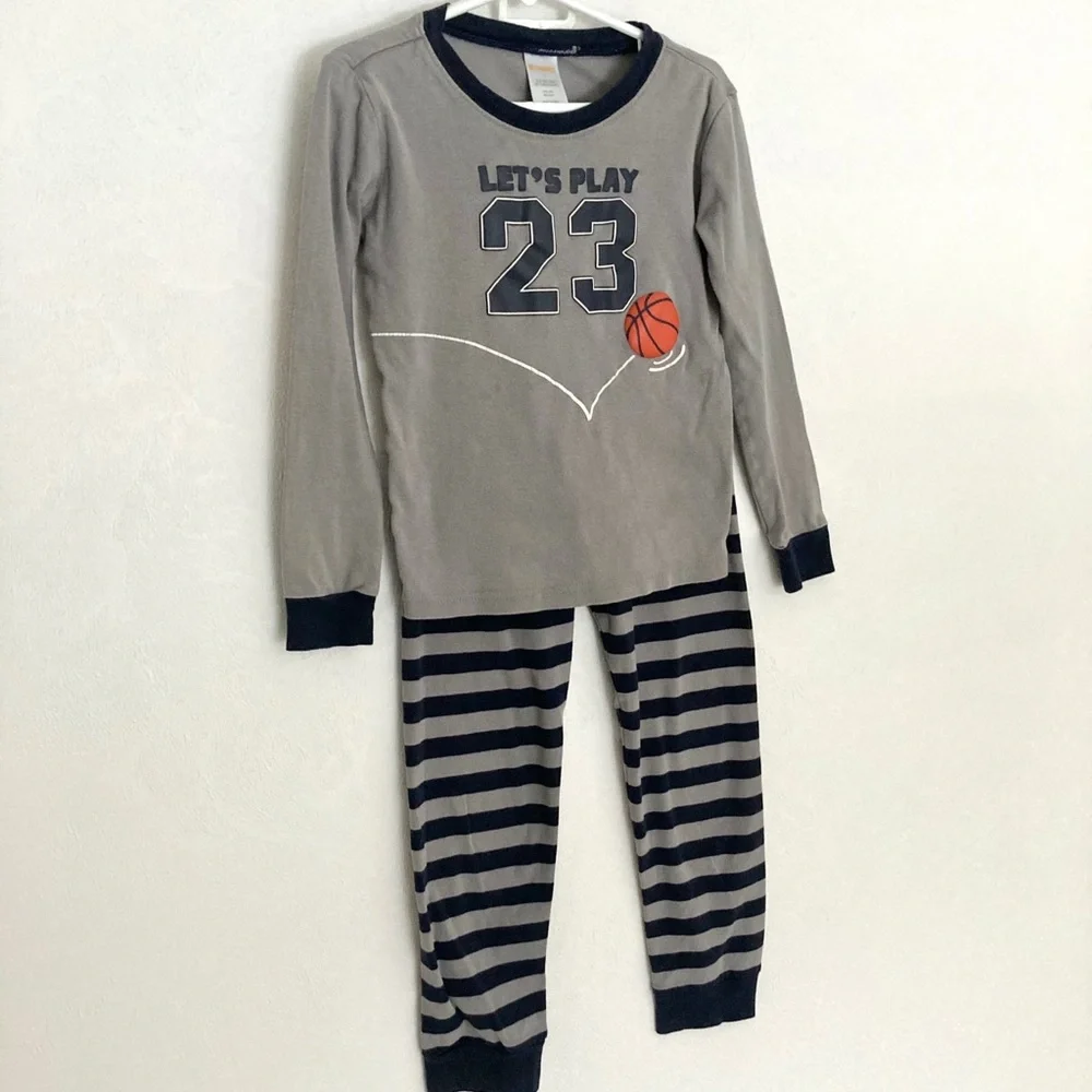 Gymboree Long Sleeve & Pants Basketball Pajamas 7